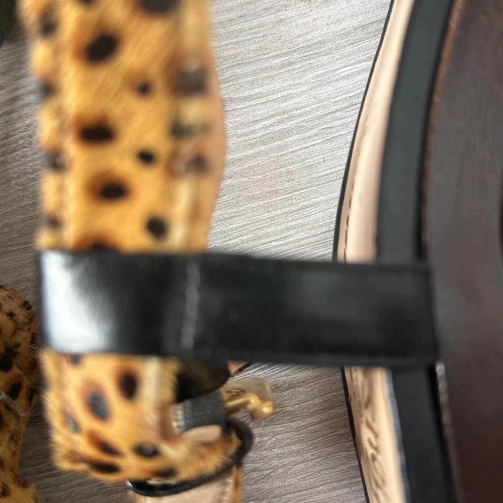 Jerome C. Rousseau Leopard Pony Hair Heels EU 38 US 7.5 - Picture 8 of 8